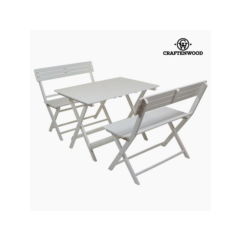 Σετ Τραπέζι με 2 Καρέκλες (100 x 70 x 70 cm) Ξύλο λεύκα