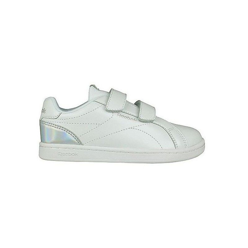 Children’s Casual Trainers Reebok Royal Complete Clean Velcro White Silver