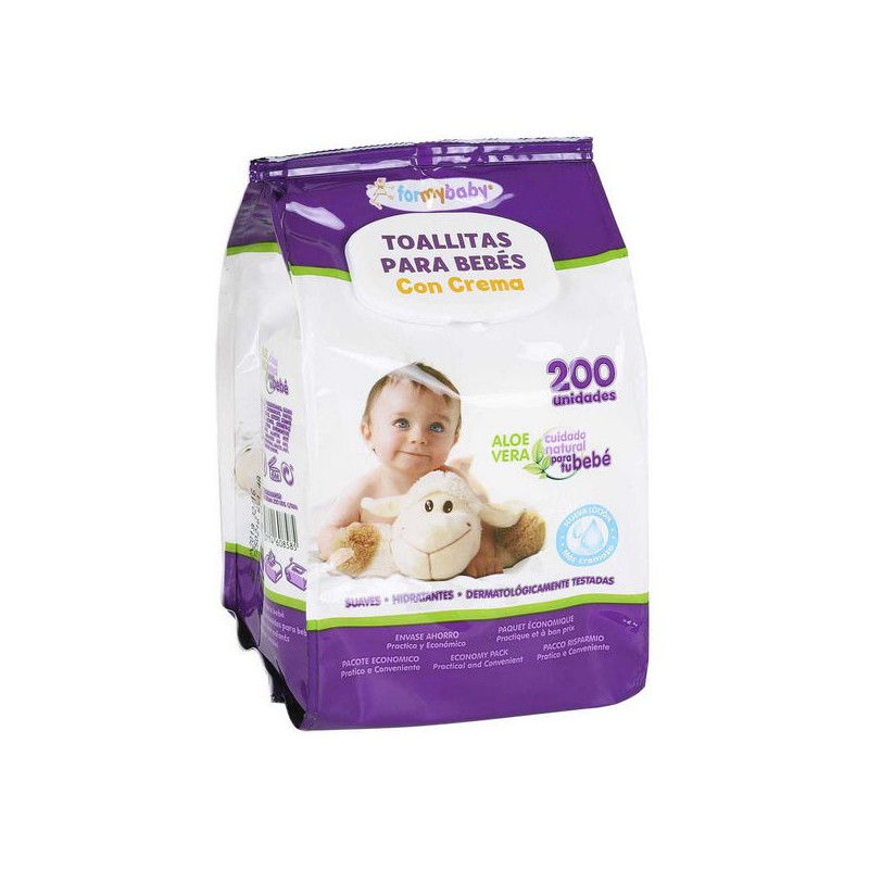 Baby Wipes with Cream (200 uds)
