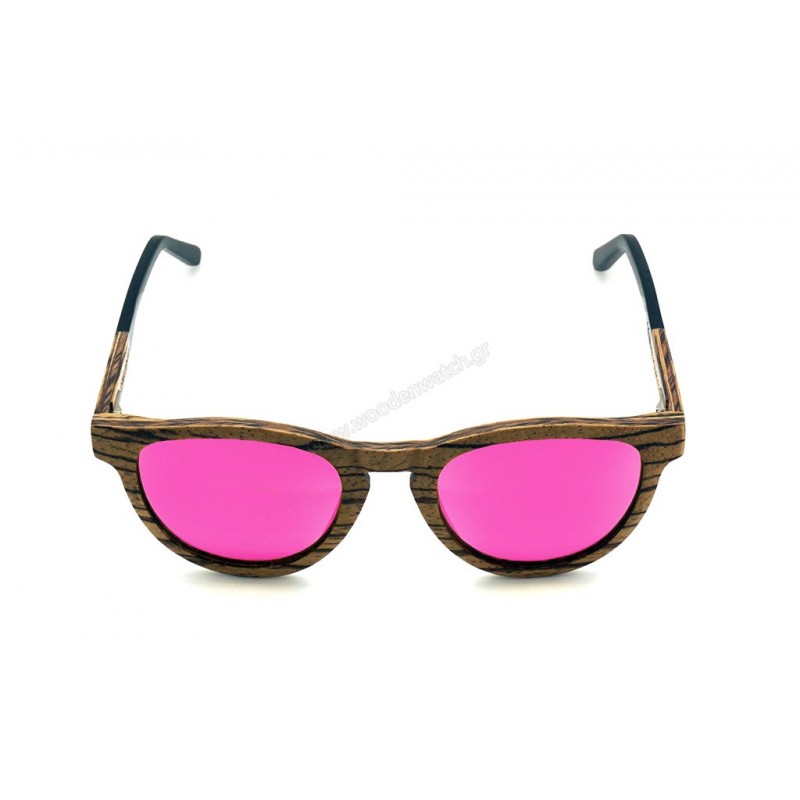 Daponte Wooden Sunglasses (Fantasy Pink)