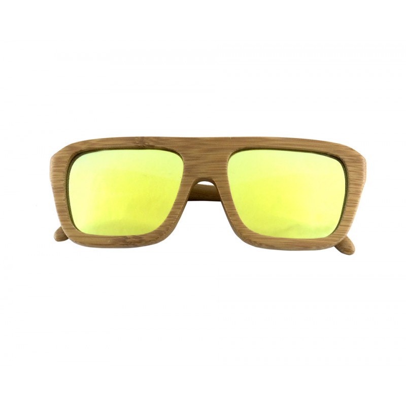 Ξύλινα Γυαλιά Ηλίου WSG-004 1 Crystal Yellow