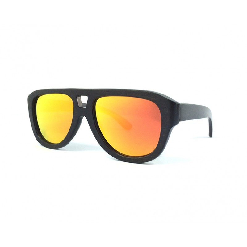Wooden Sunglasses WSG-010 2 Mystery Orange