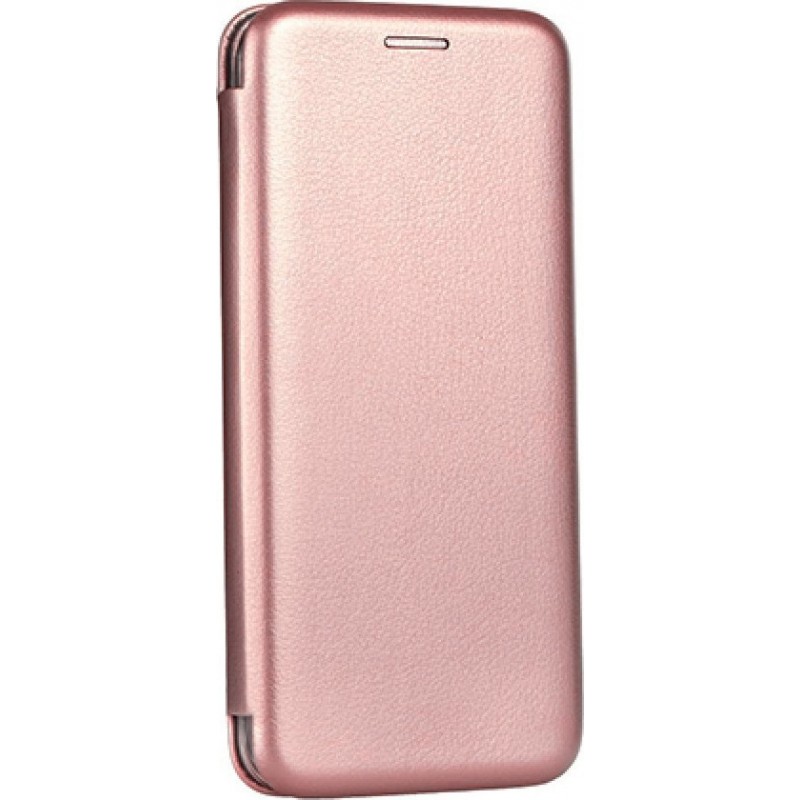 Θήκη Βιβλίο Smart Μαγνητική Αναδιπλούμενη Elegance Leather Ροζ-Χρυσό Samsung A40