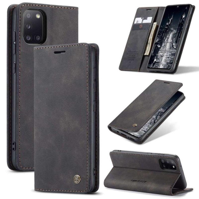 Retro Wallet Slim Case for A31 - Black