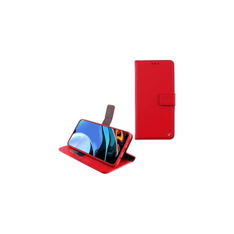 Θήκη Book Δερματίνης Κόκκινο Volte-Tel Allure Magnet Stand Clip για Xiaomi Redmi 9T / Poco M3