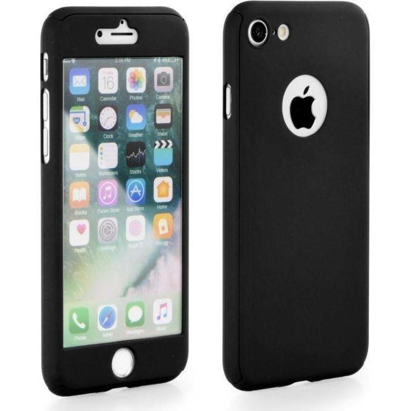 Powertech Silicon Case & 360° Black iPhone 7 Plus