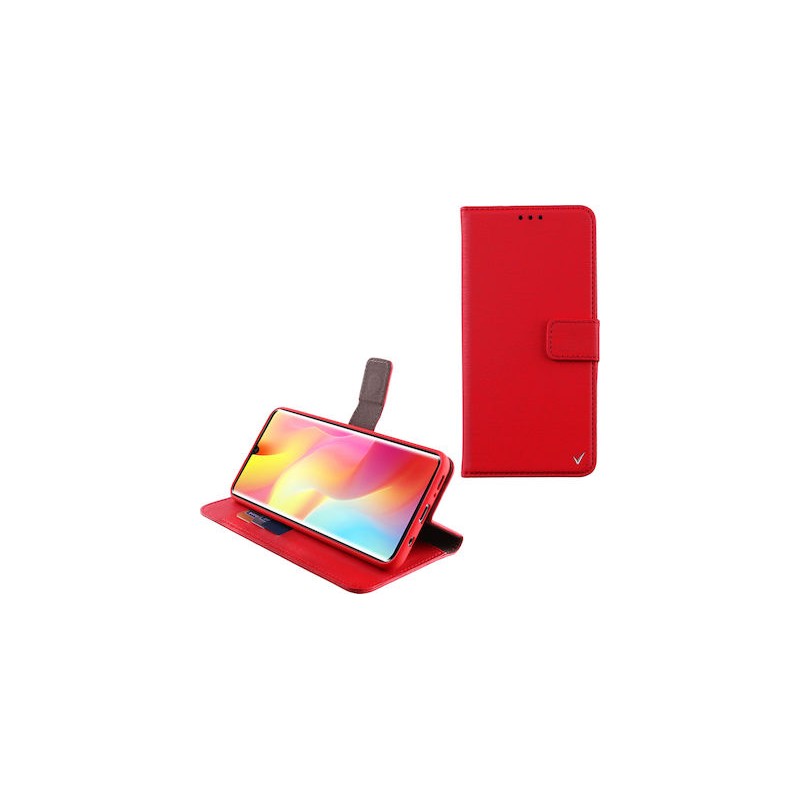 Book Red Volte-Tel Allure Magnet Stand Clip for Xiaomi Mi Note 10 Lite 6.47"