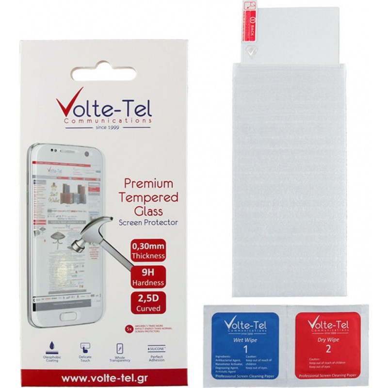Volte-Tel Τζαμάκι Προστασίας Realme 8/Realme 8 Pro 6.5" 9H 0.30mm 2.5D Full Glue