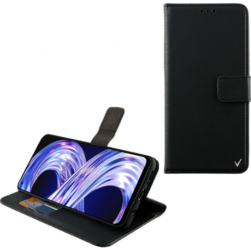 Volte-Tel Allure Magnet Book Case Black Realme 8/8 Pro 6.4" Allure Magnet Book Stand Clip