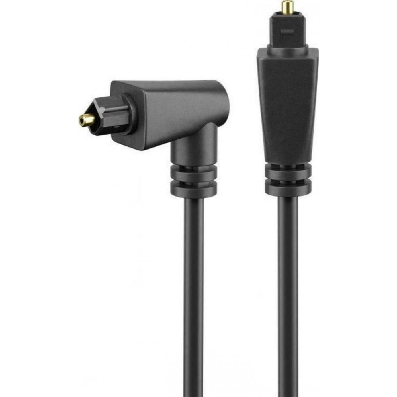 Powertech Optical Audio Cable TOS male - TOS male Black 2m (CAB-O011)