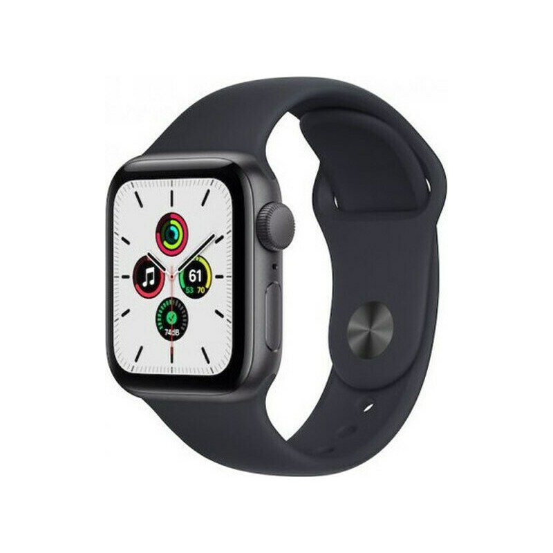 Apple Watch SE (2021) GPS 44mm Γκρι με Midnight Sport Λουράκι EU [MKQ63FD/A]