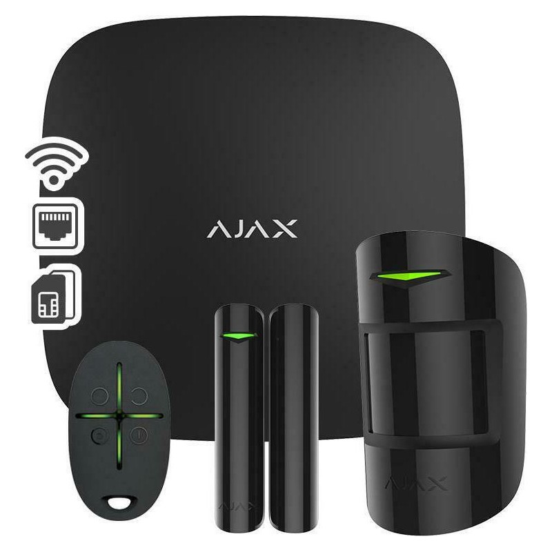 Ajax Systems Ασύρματο Σύστημα Συναγερμού WiFi Plus Μαύρο (PN09978)