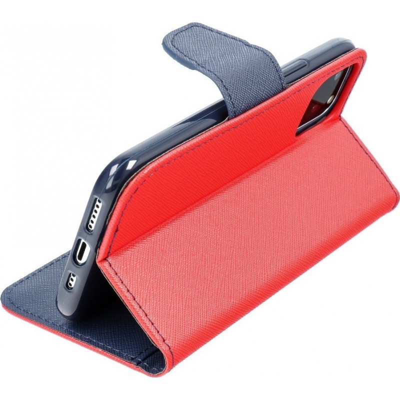 Fancy Book Case Red / Navy for Realme 8 / 8 Pro