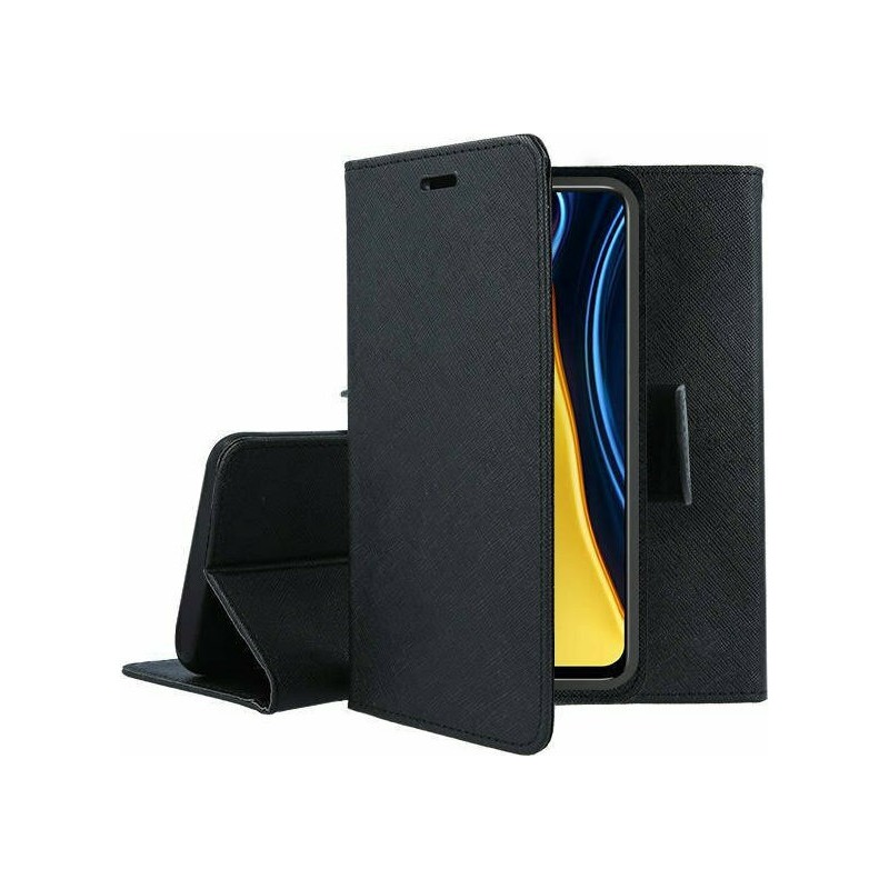 Fancy Θήκη Βιβλίο Μαύρη για Xiaomi Redmi Note 10 5G / Poco M3 Pro / Poco M3 Pro 5G