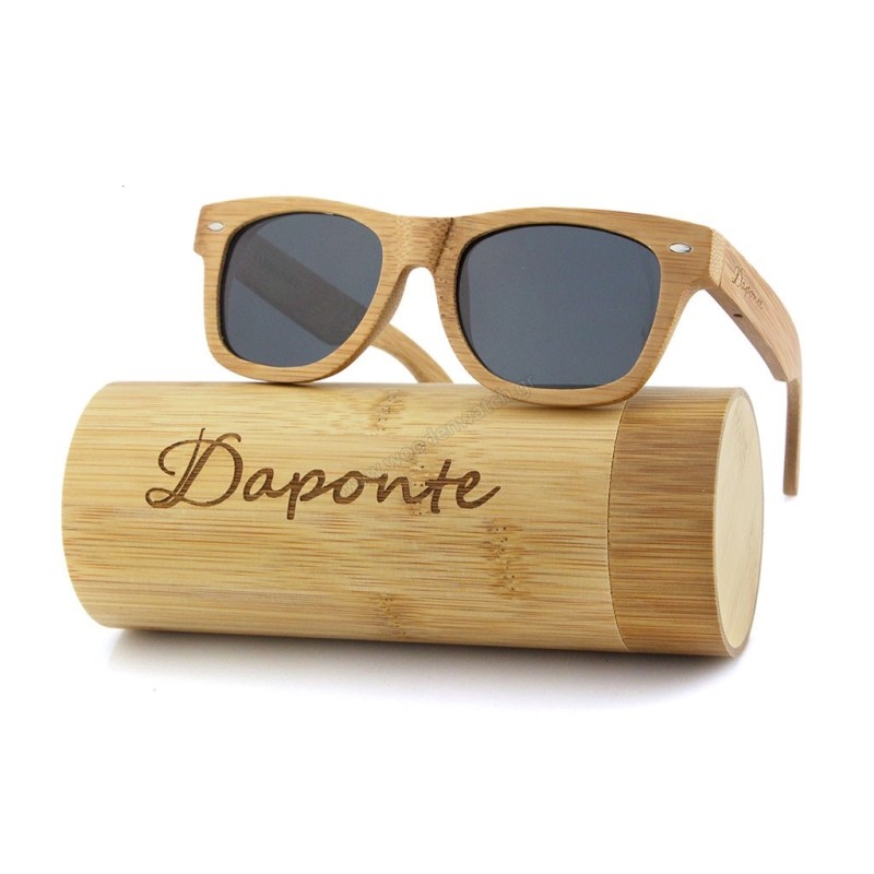 Daponte Wooden Sunglasses (Trendy Black)